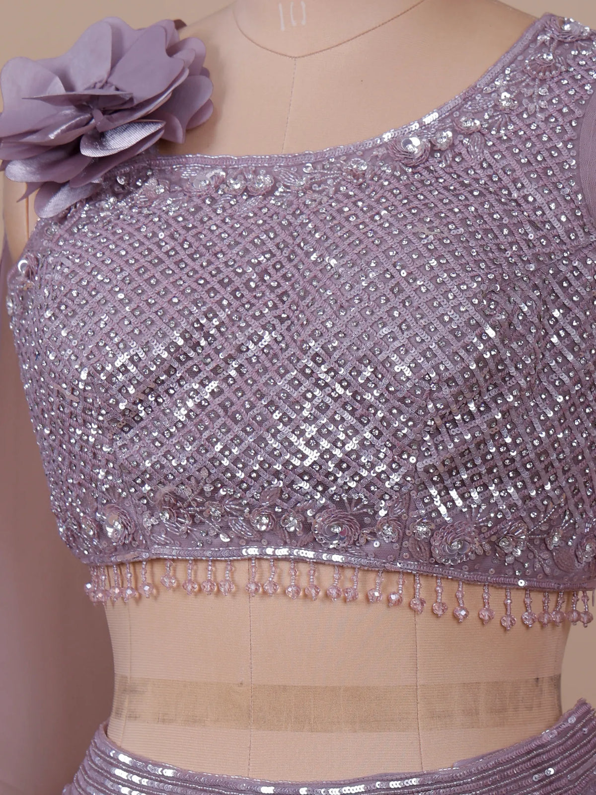MyFashion KLS-2755 Lavender Net Special Event Lehenga With Diamond Work