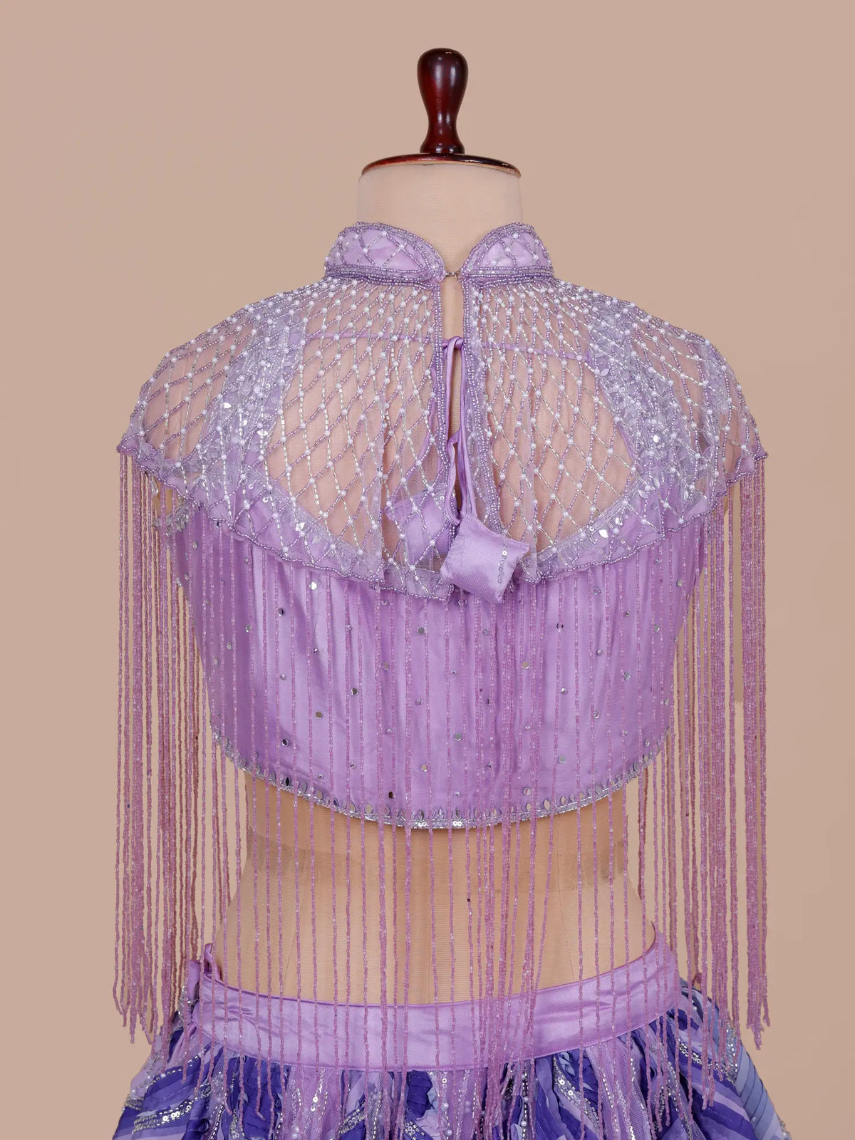 MyFashion KLS-2801 Stylish Lavender Net Lehenga Choli With Pearl Work