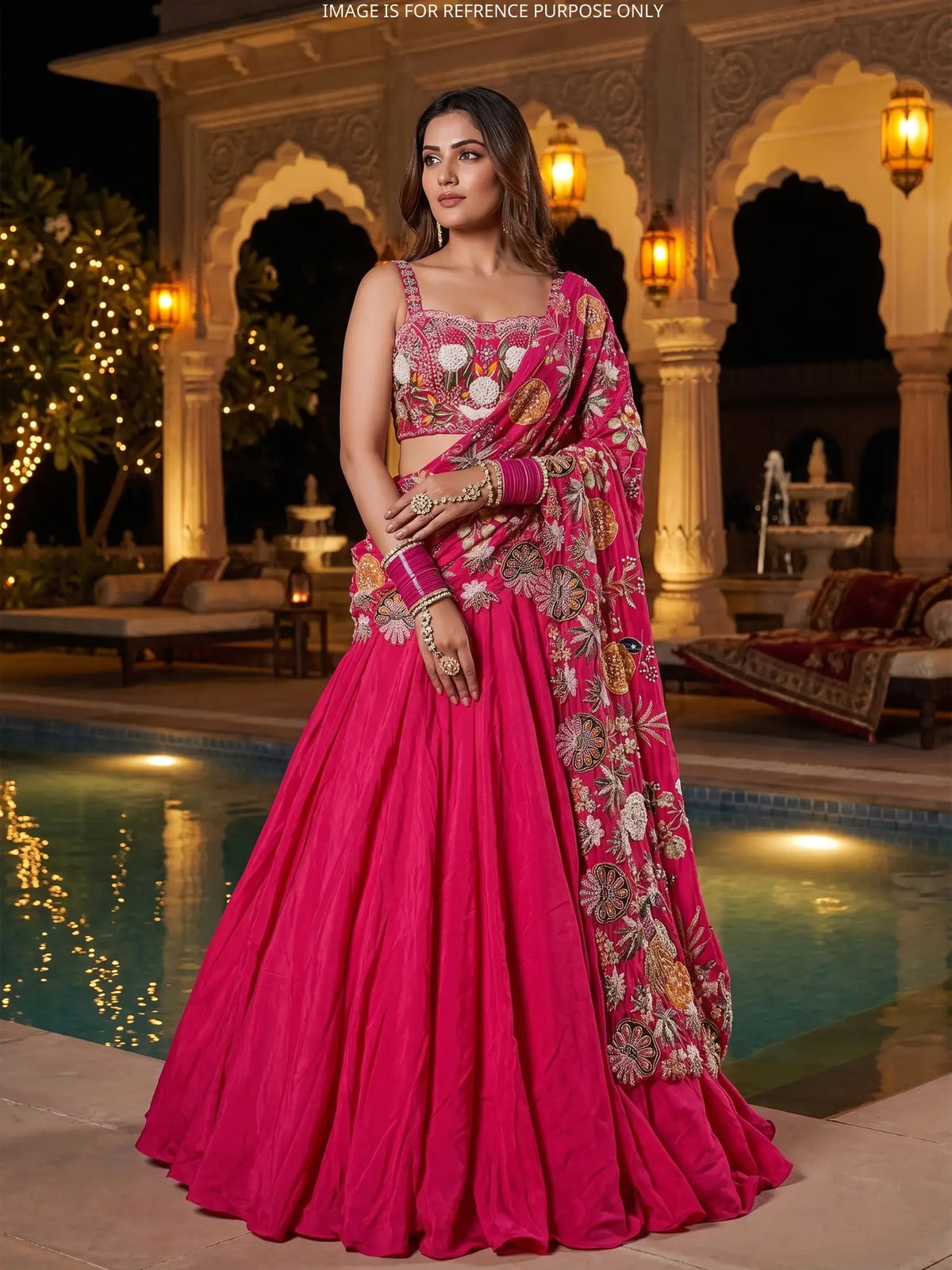 MyFashion -KLS-2839 Georgette Lehenga Choli With Sequins Embroidery Work