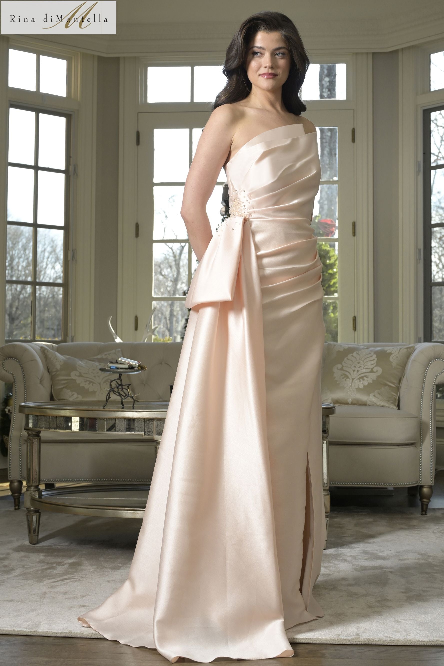 Rina Di Montella -RD2750 One Shoulder Mermaid Evening Dress