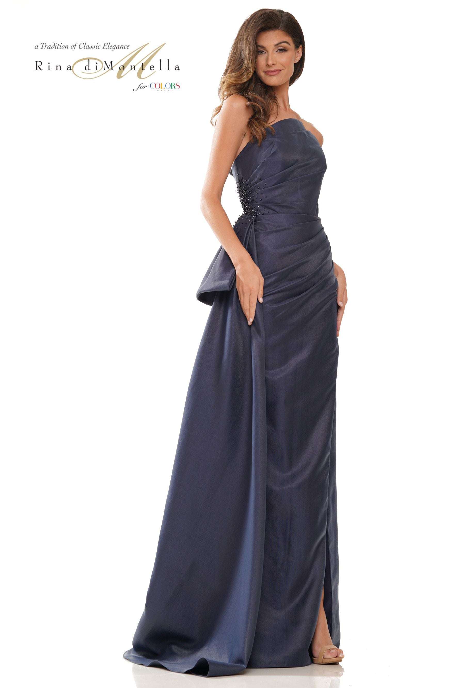 Rina Di Montella One Shoulder Mermaid Evening Dress -RD2750