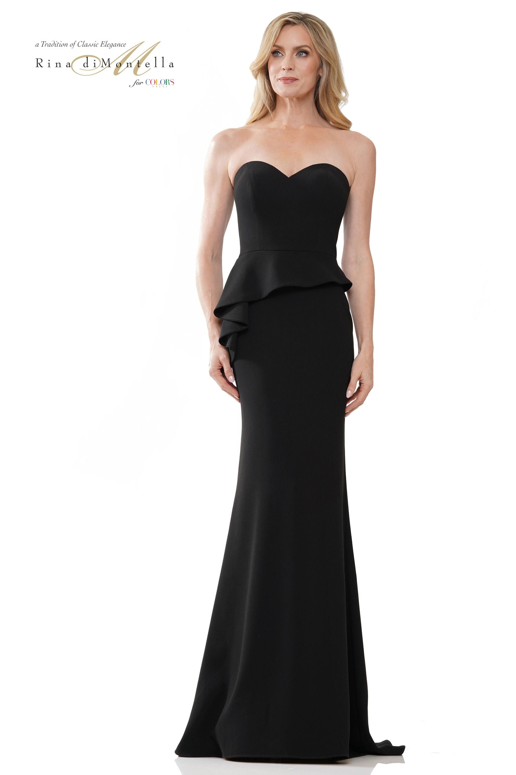 Rina Di Montella -RD2948 Fitted Crepe Sweetheart Long Dress