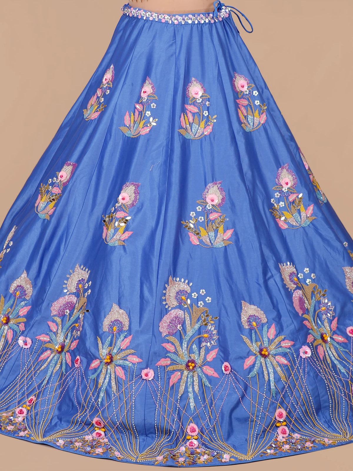MyFashion KLS-2695 Designer Shahnoor Royal Blue Silk Lehenga