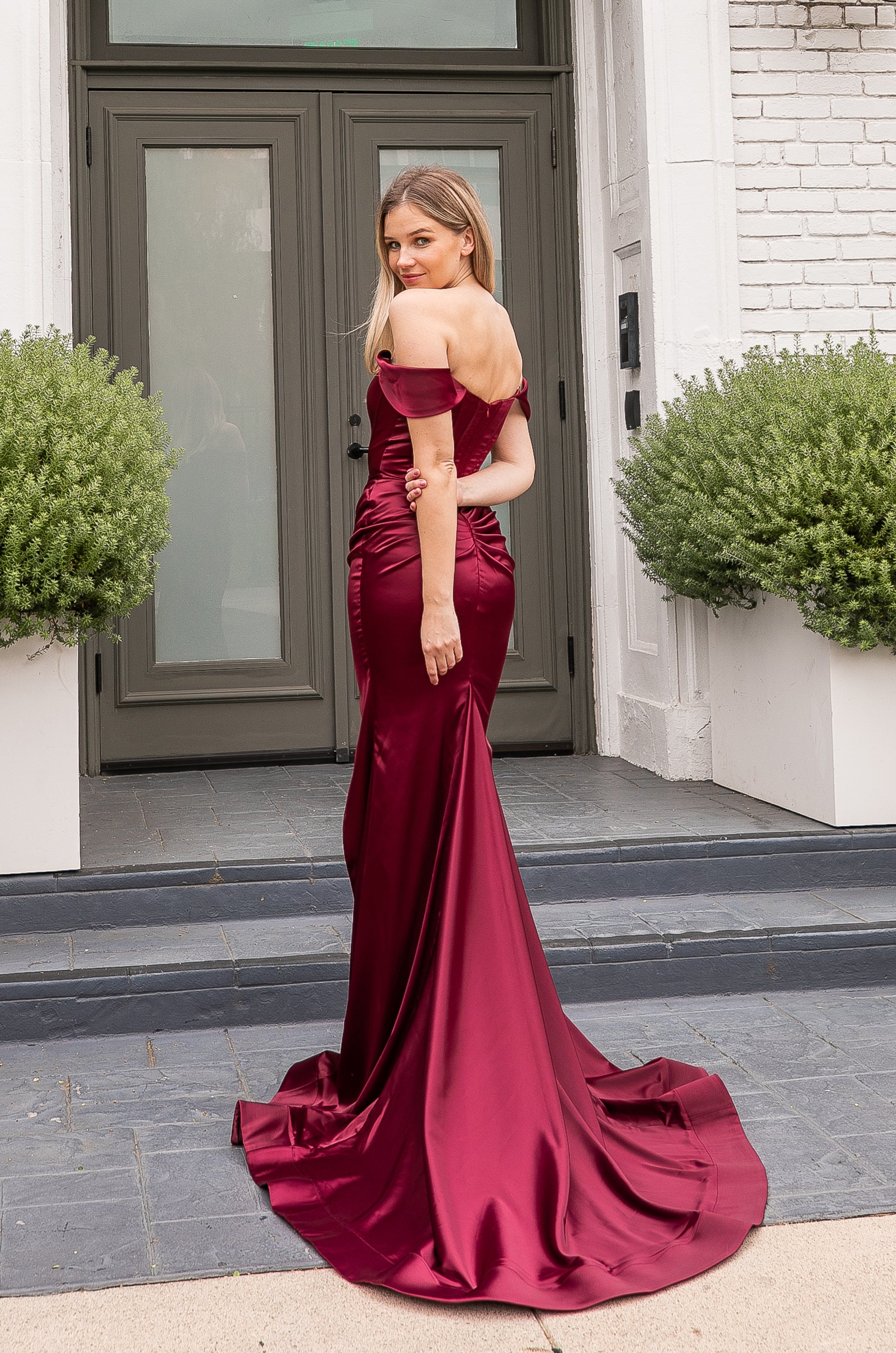Prima Dress -SA502311 Corset Bodice Off Shoulder Prom Dress