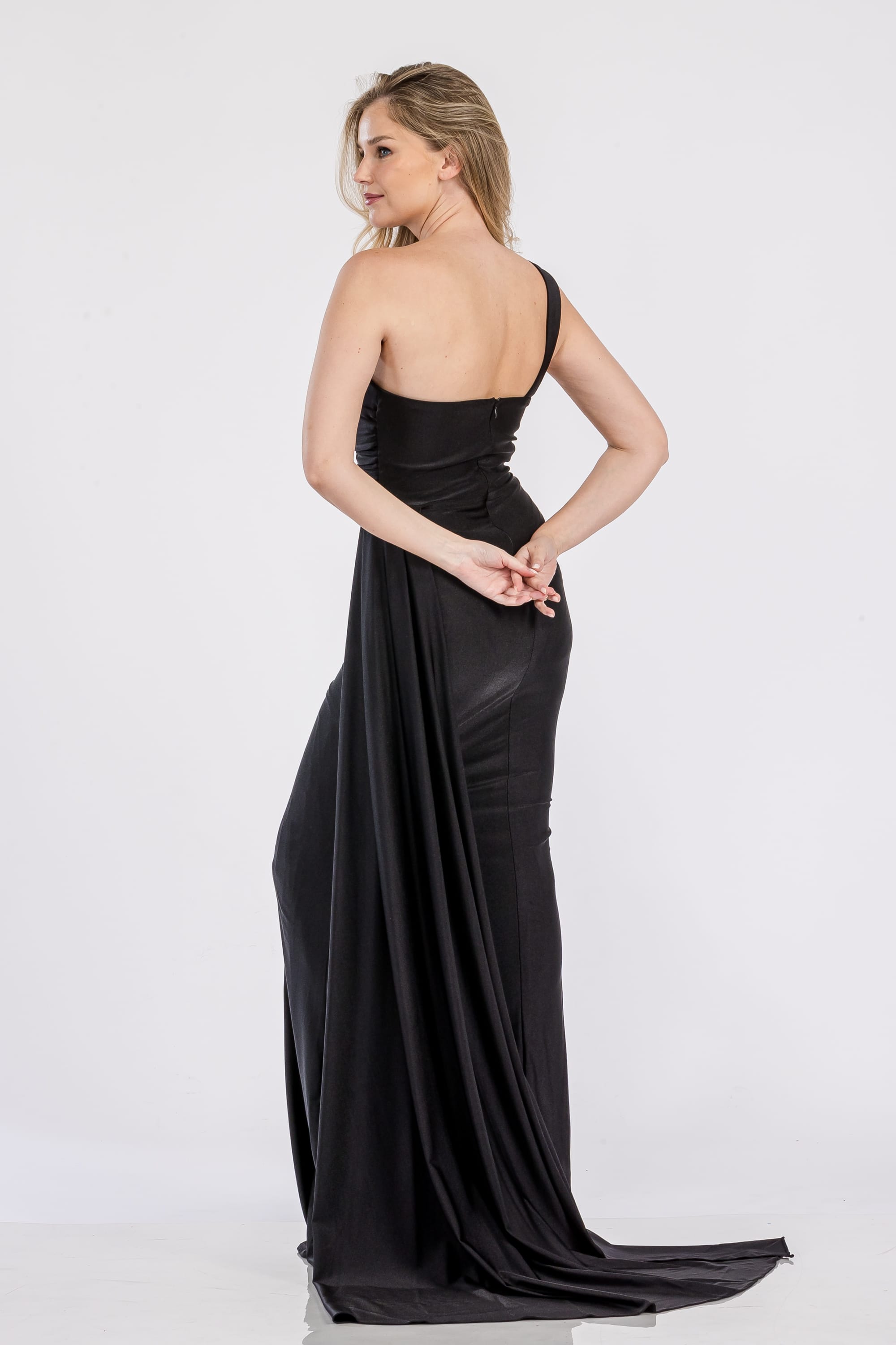 Prima Dress -SA502383 One Shoulder Stretch Sheath Dress