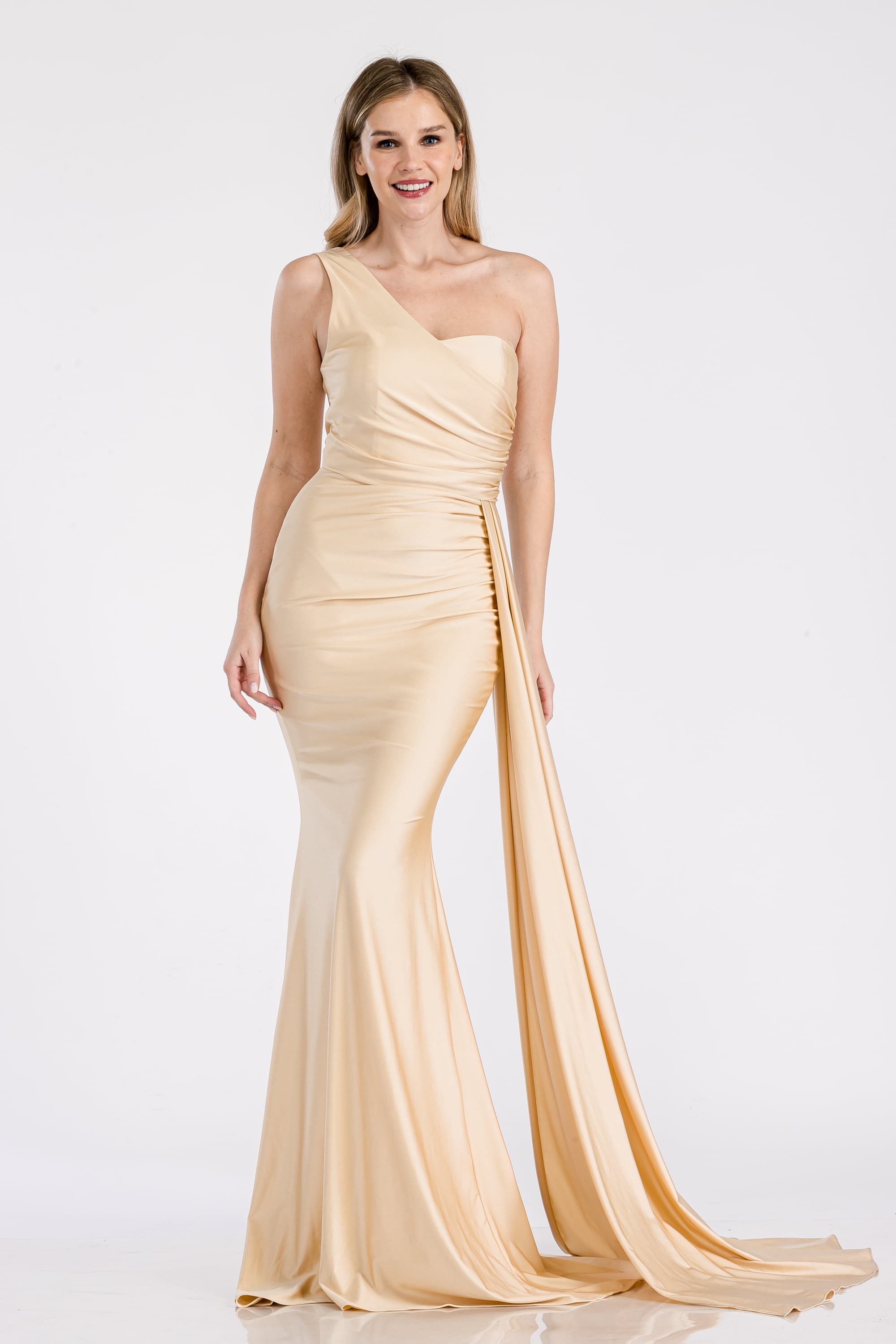 Prima Dress -SA502383 One Shoulder Stretch Sheath Dress