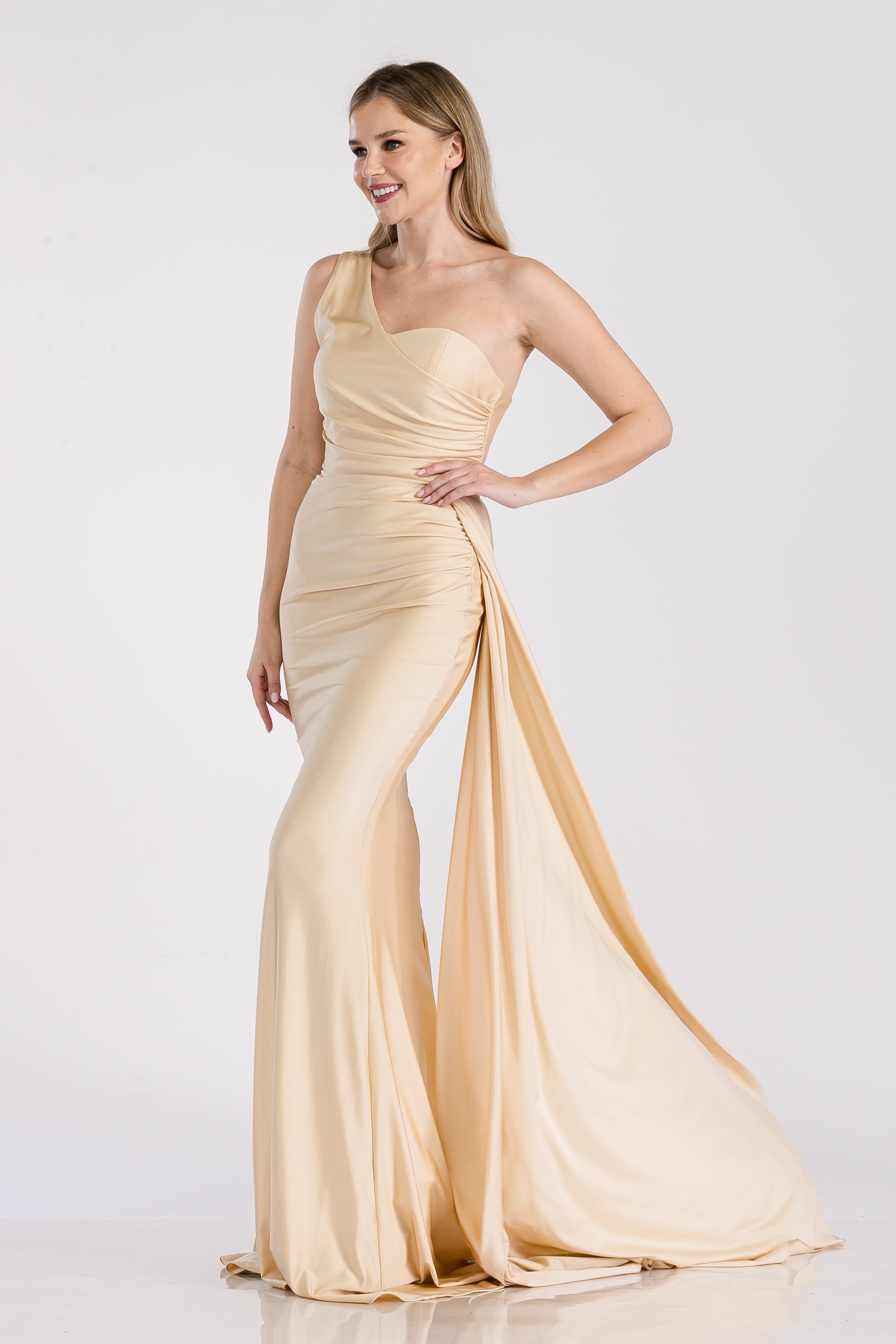 Prima Dress -SA502383 One Shoulder Strech Sheath Dress