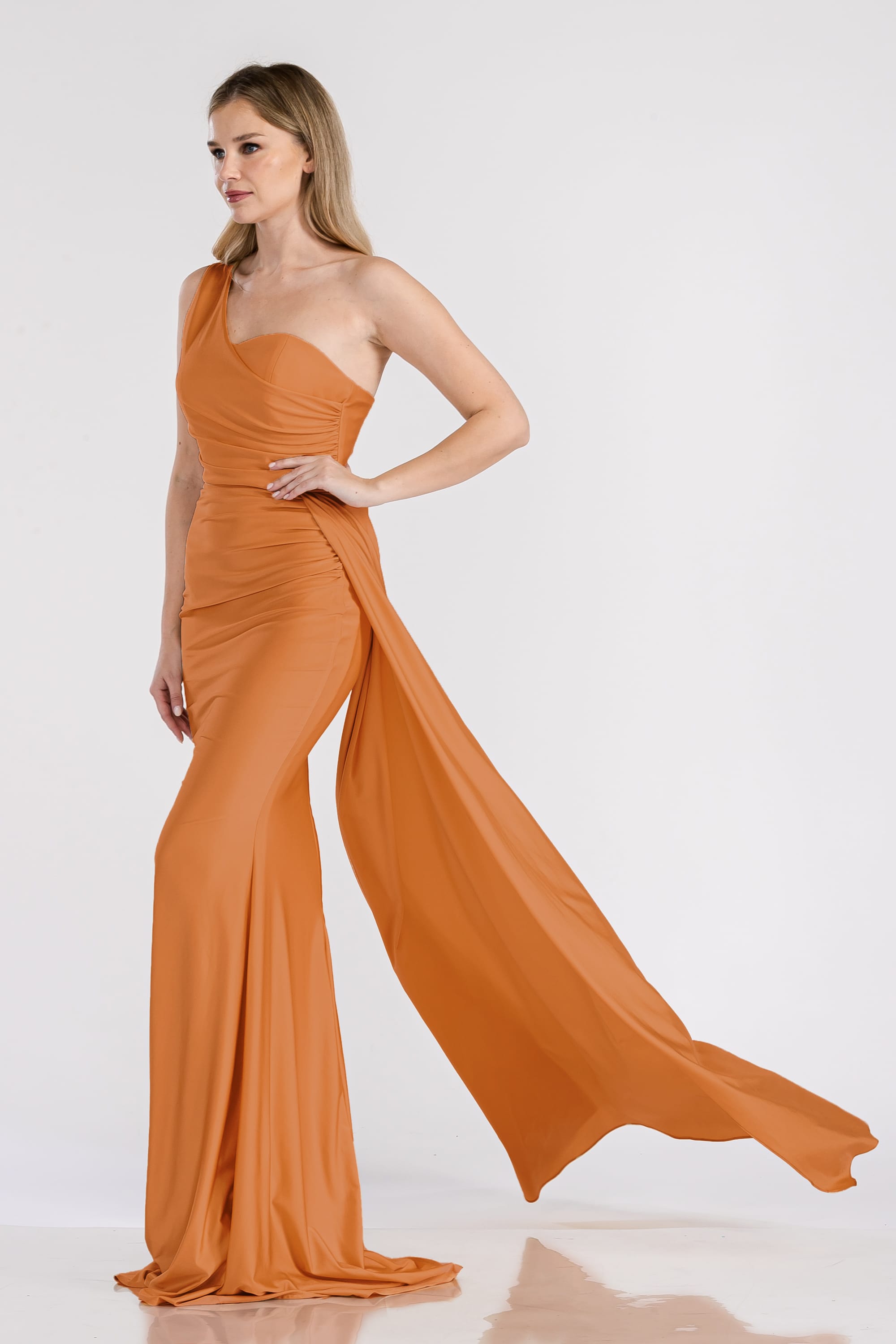 Prima Dress -SA502383 One Shoulder Stretch Sheath Dress