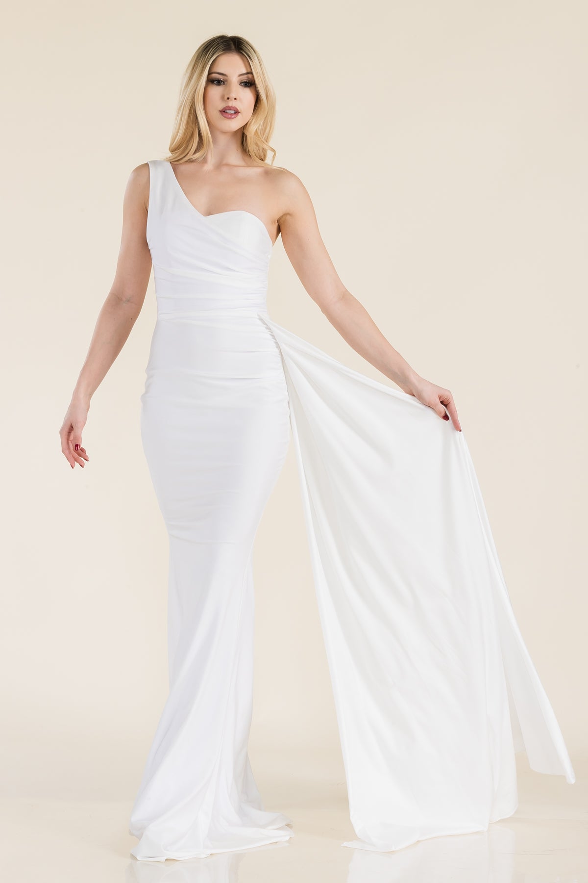 Prima Dress -SA502383 One Shoulder Strech Sheath Dress