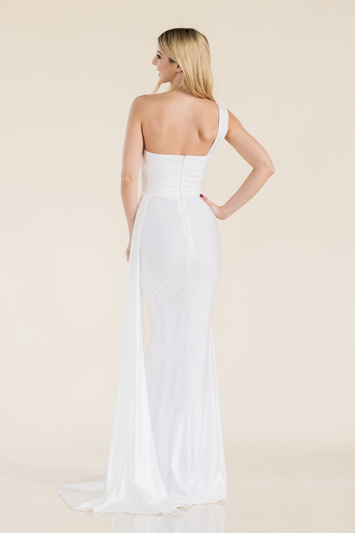 Prima Dress -SA502383 One Shoulder Stretch Sheath Dress