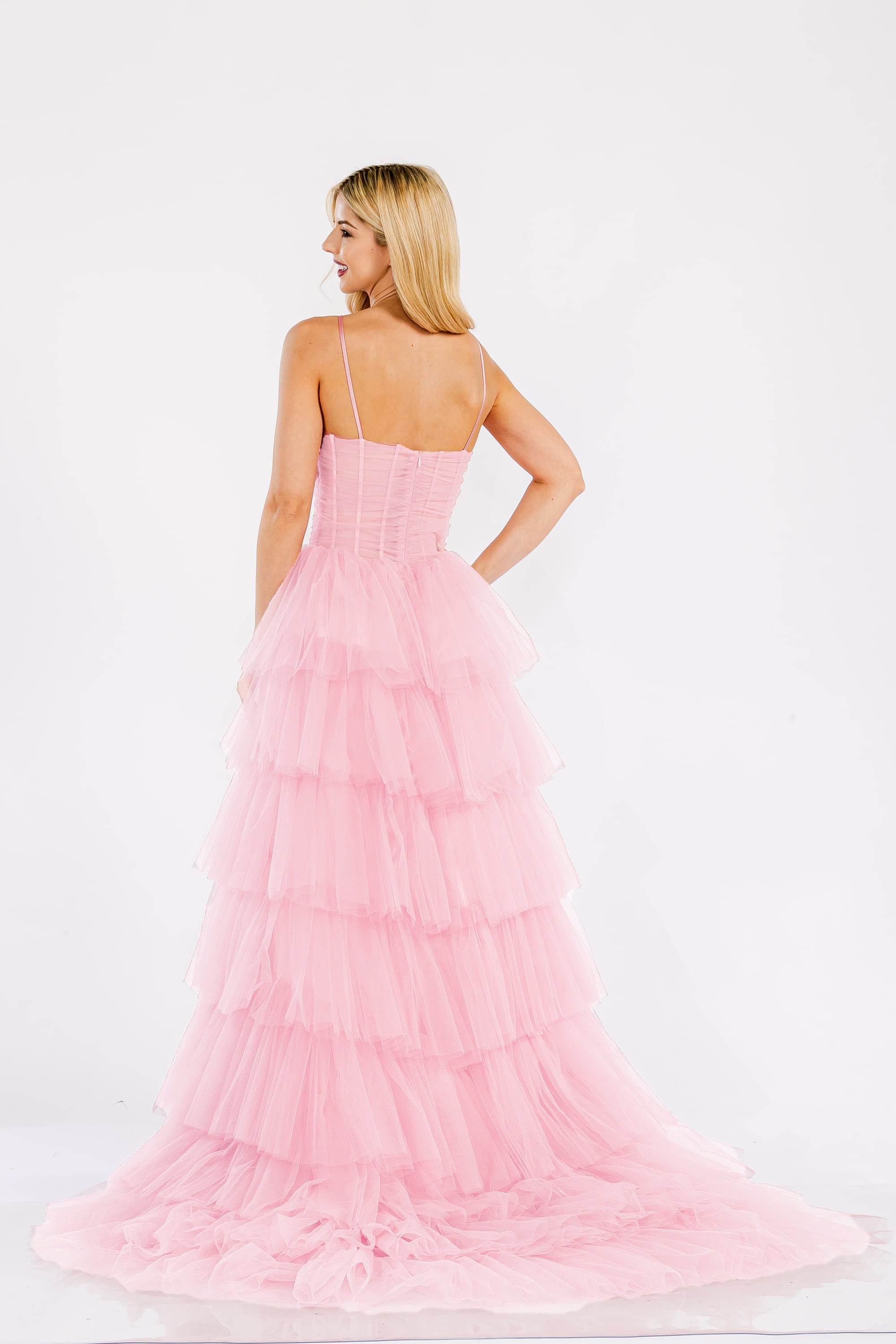 Prima Dress -SA502415 Halter Layered Tulle Ball Gown