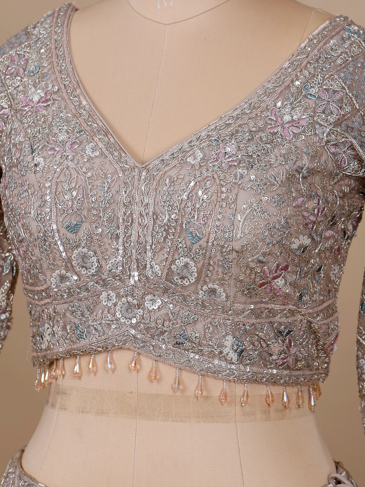 MyFashion KLS-2705 Designer Silver Zardosi Net Lehenga For Wedding Wear