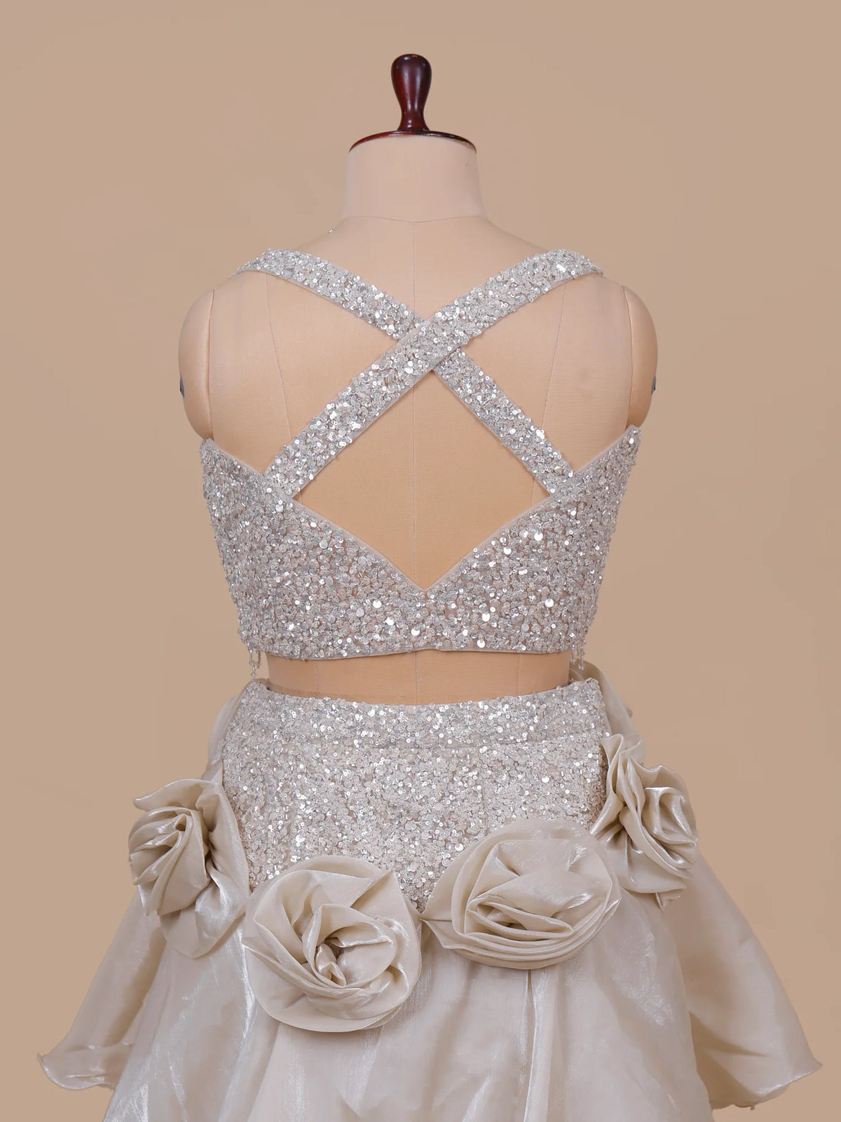 MyFashion KLS-2737 Silver Net Sequin Work Party Wear Lehenga Choli