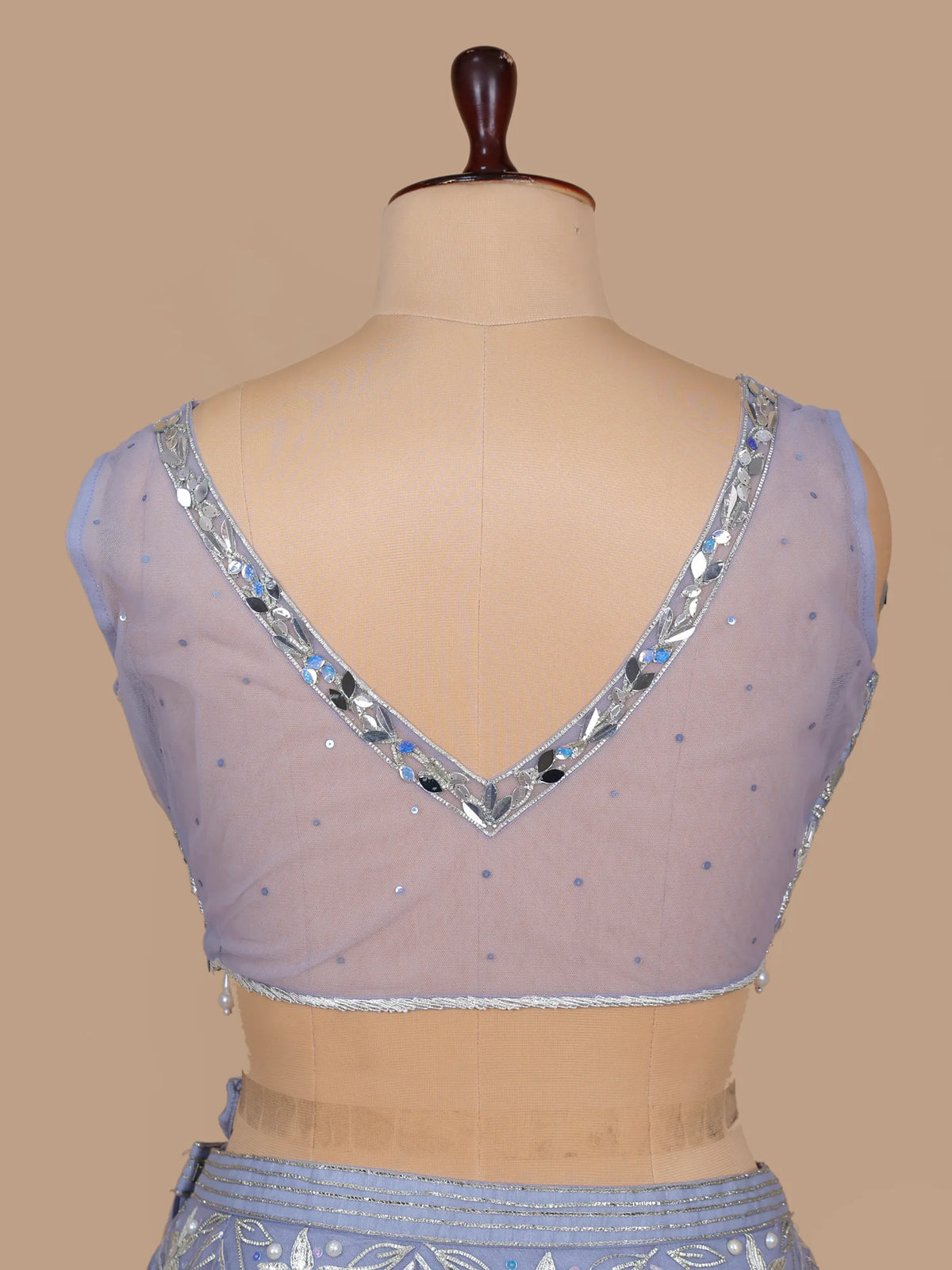 MyFashion KLS-2710 Blue Net Gota Mirror Work Design Lehenga