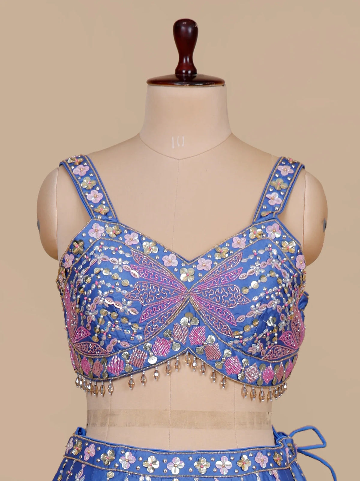 MyFashion KLS-2717 Luxury Royal Blue Raw Silk Designer Lehenga Choli