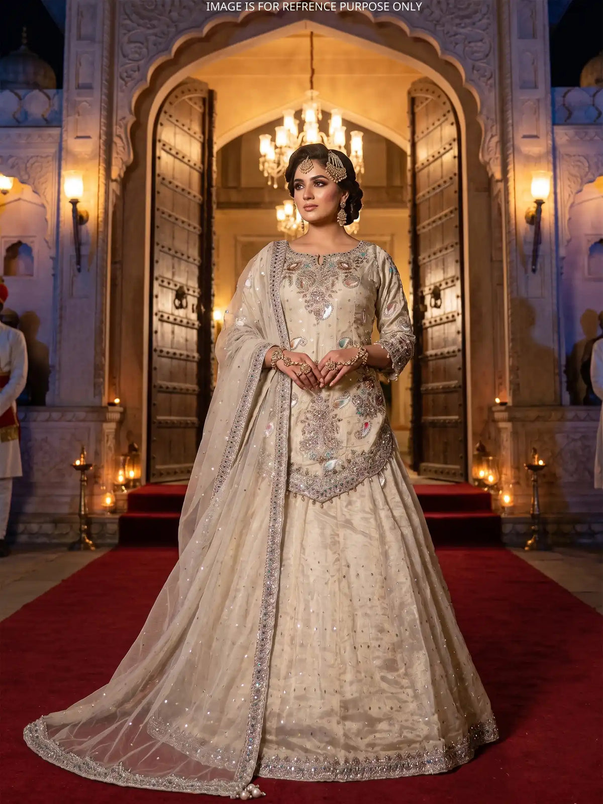 MyFashion -KLS-2828 Traditional Indian Off White Peplum Lehenga With Luxury Work