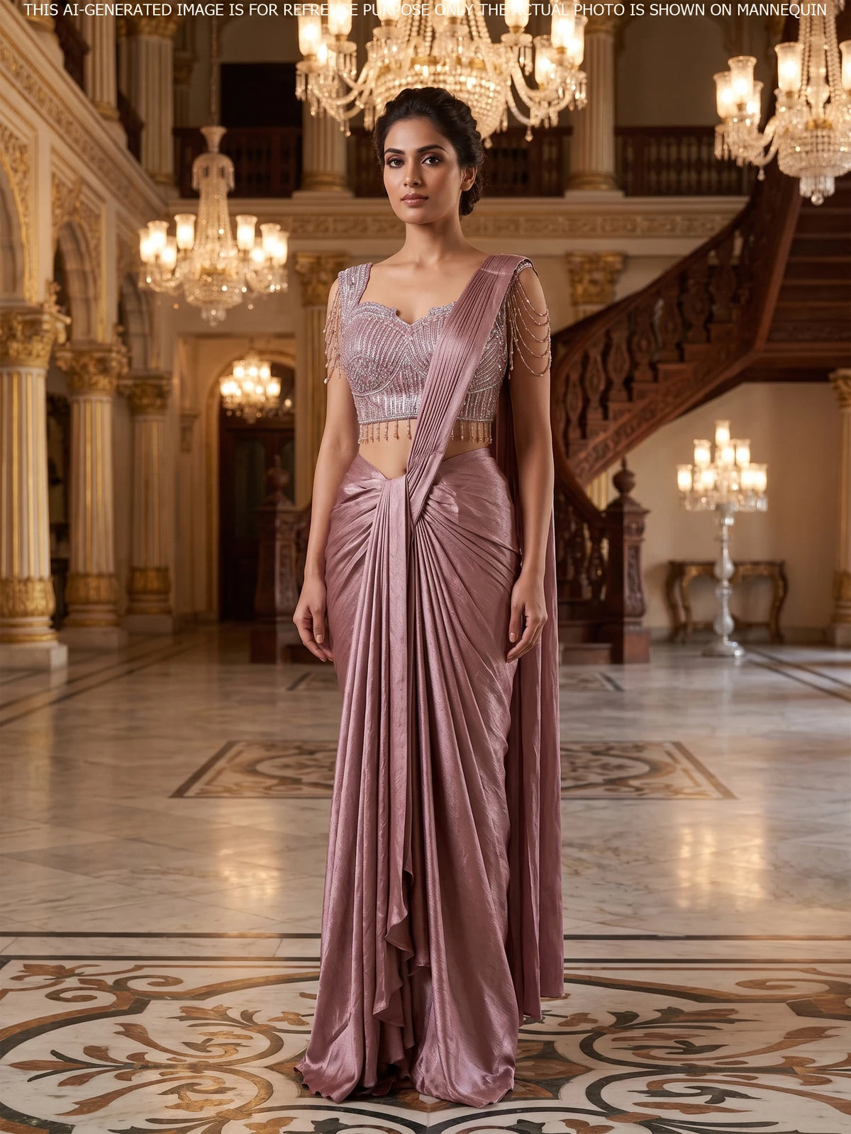 MyFashion KLS-2702 Latest Dusty Rose Designer Silk Saree