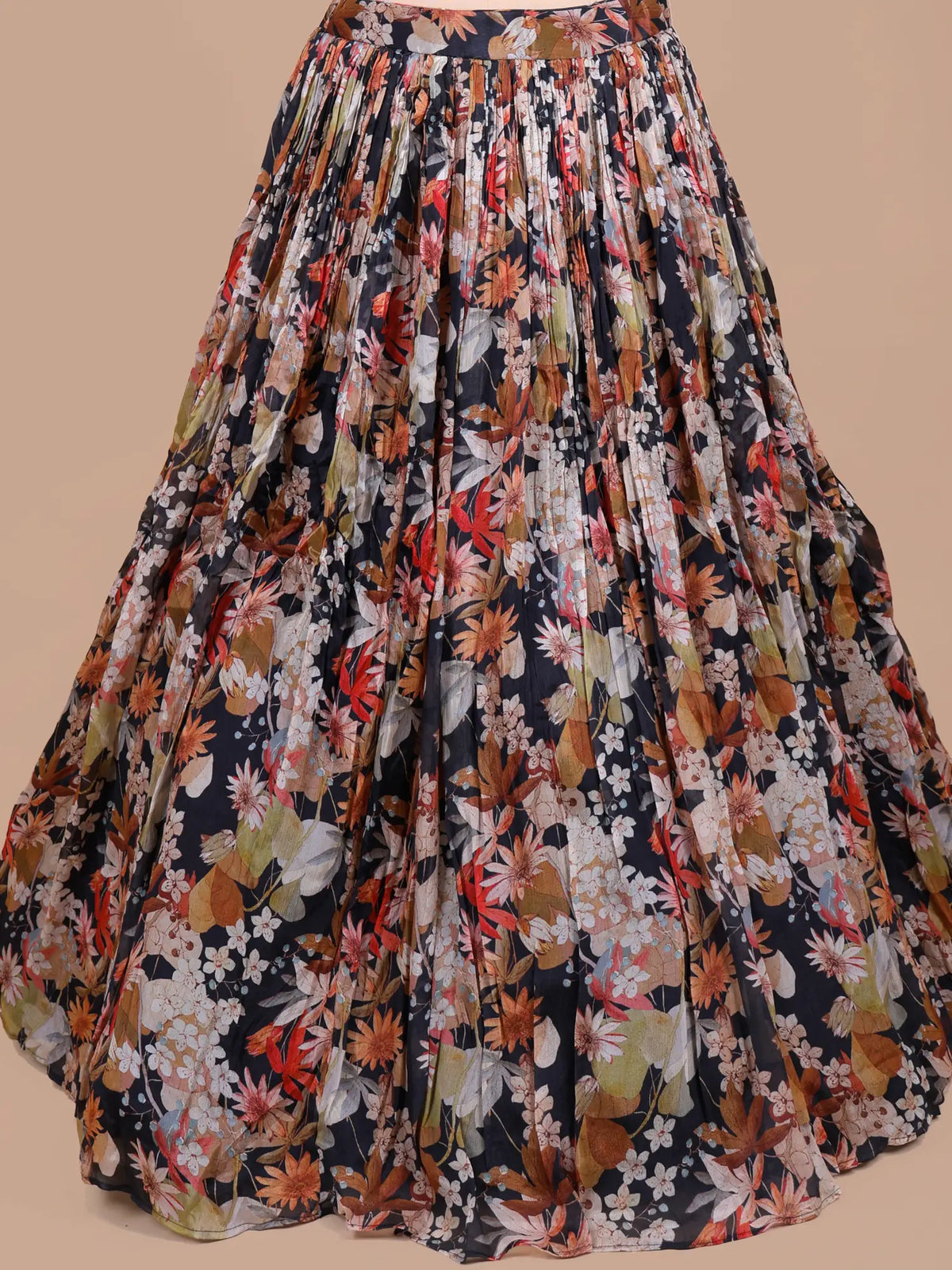 MyFashion KLS-2782 Multi Color Crepe Silk Lehenga With Diamond Work at Best Price
