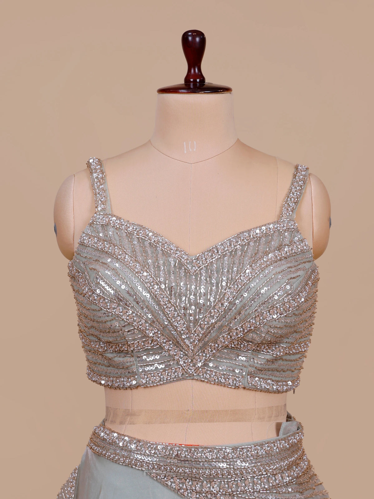 MyFashion KLS-2743 Get Designer Pastel Green Organza Lehenga With Sequins Work