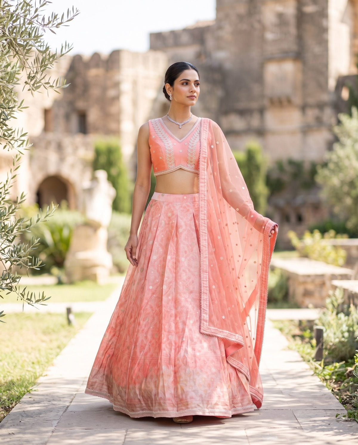 MyFashion -REET Mishka Sequence Stone Work Silk Lehenga Choli