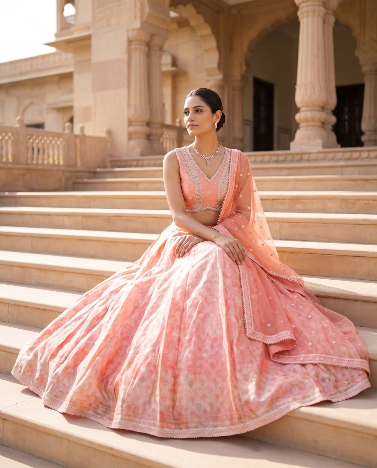 MyFashion -REET Mishka Sequence Stone Work Silk Lehenga Choli