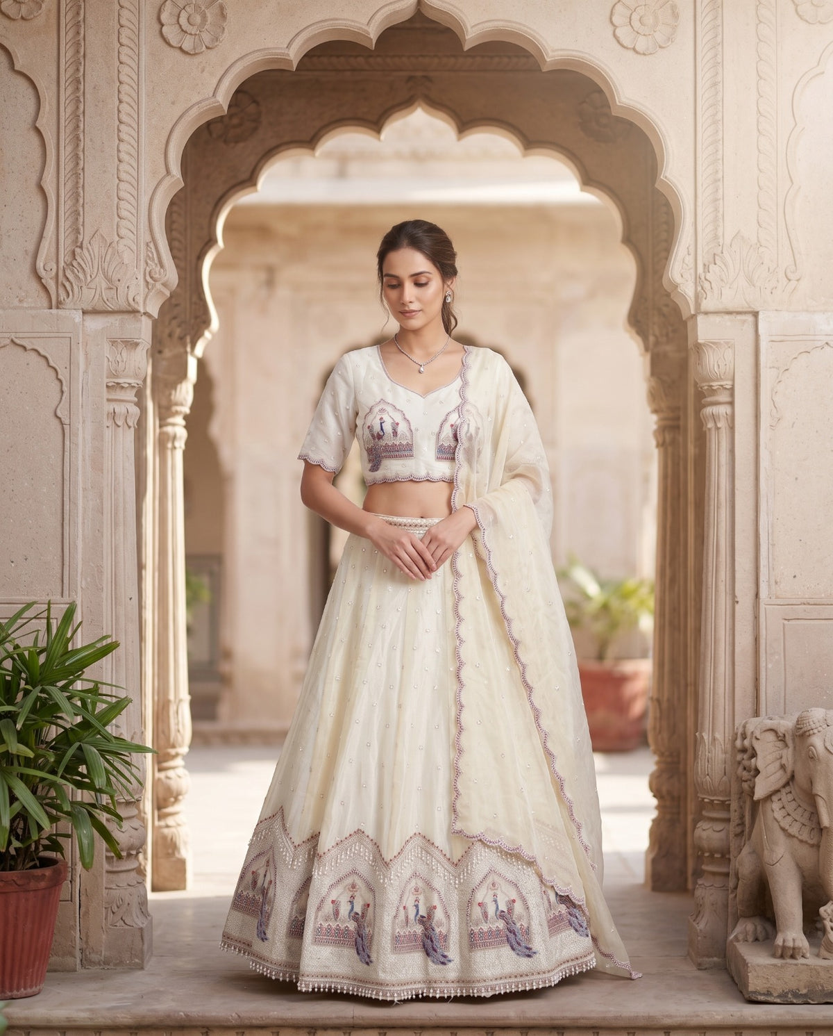 MyFashion -REET Aarna Sequin Zari Beads Pearl Work Lehenga Choli