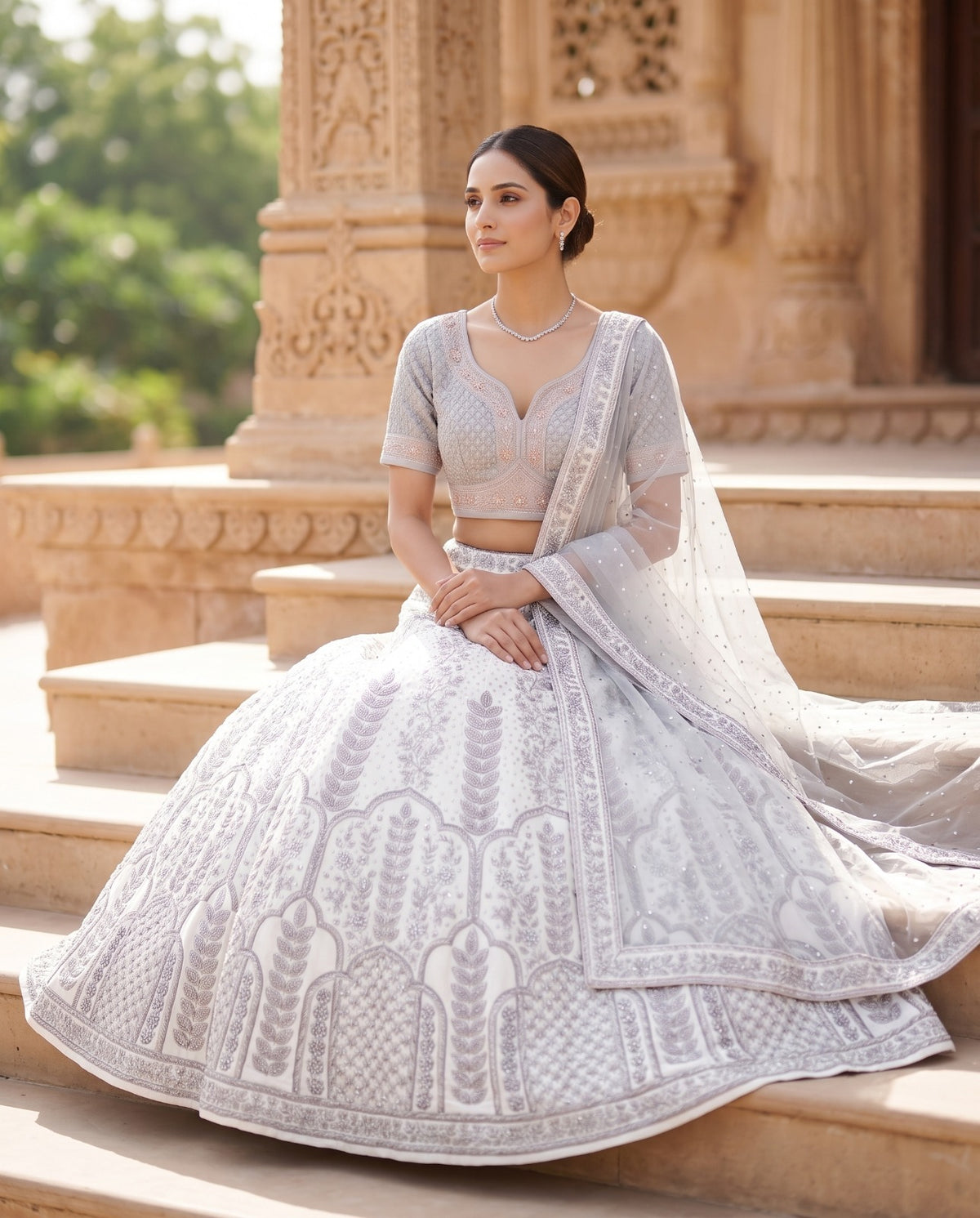 MyFashion -REET Ziya Digital Print Crystal Work Silk Lehenga Choli