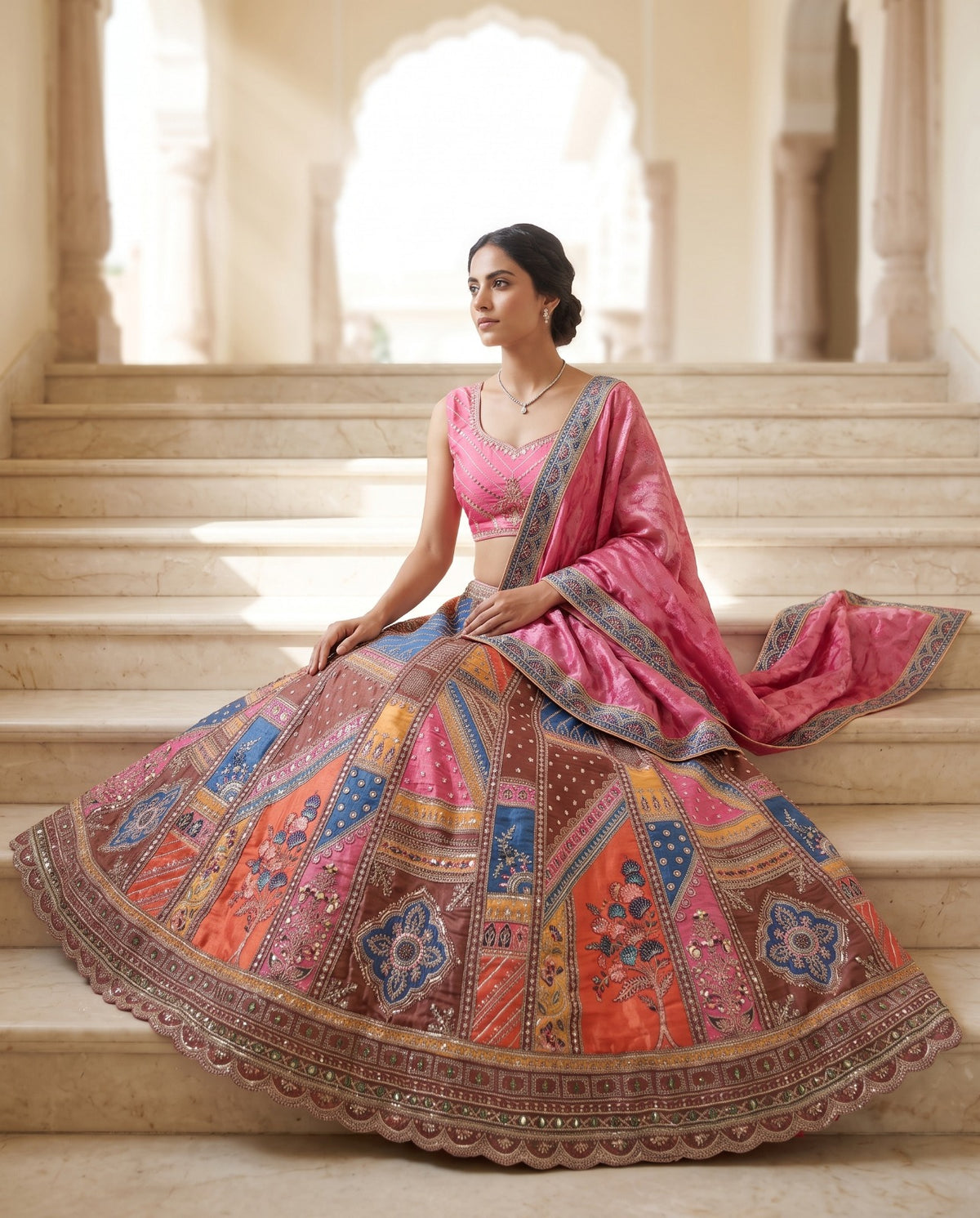 MyFashion -REET Aarzoo Sequence Thread Mirror Work Lehenga Choli
