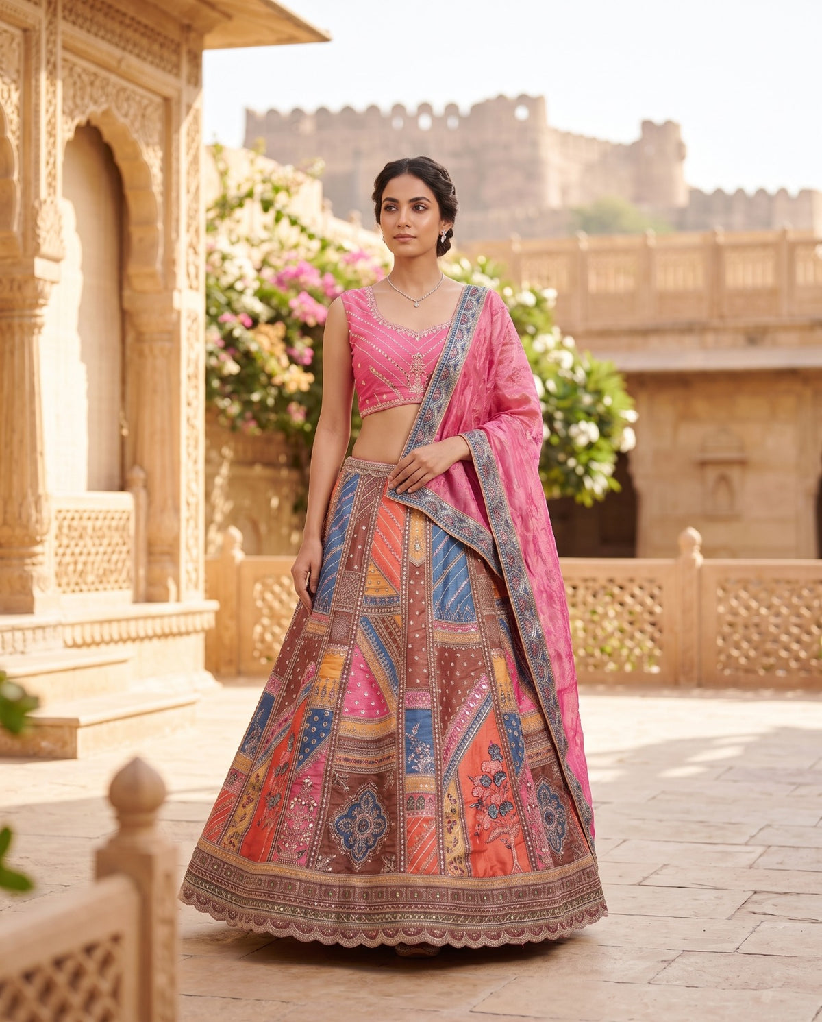 MyFashion -REET Aarzoo Sequence Thread Mirror Work Lehenga Choli