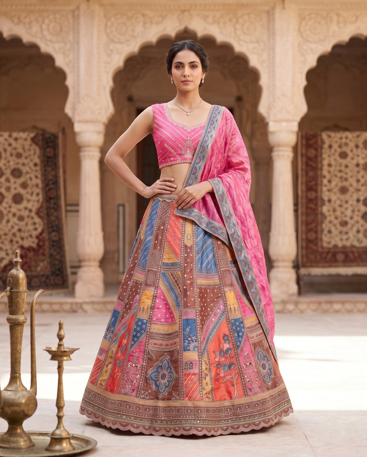 MyFashion -REET Aarzoo Sequence Thread Mirror Work Lehenga Choli