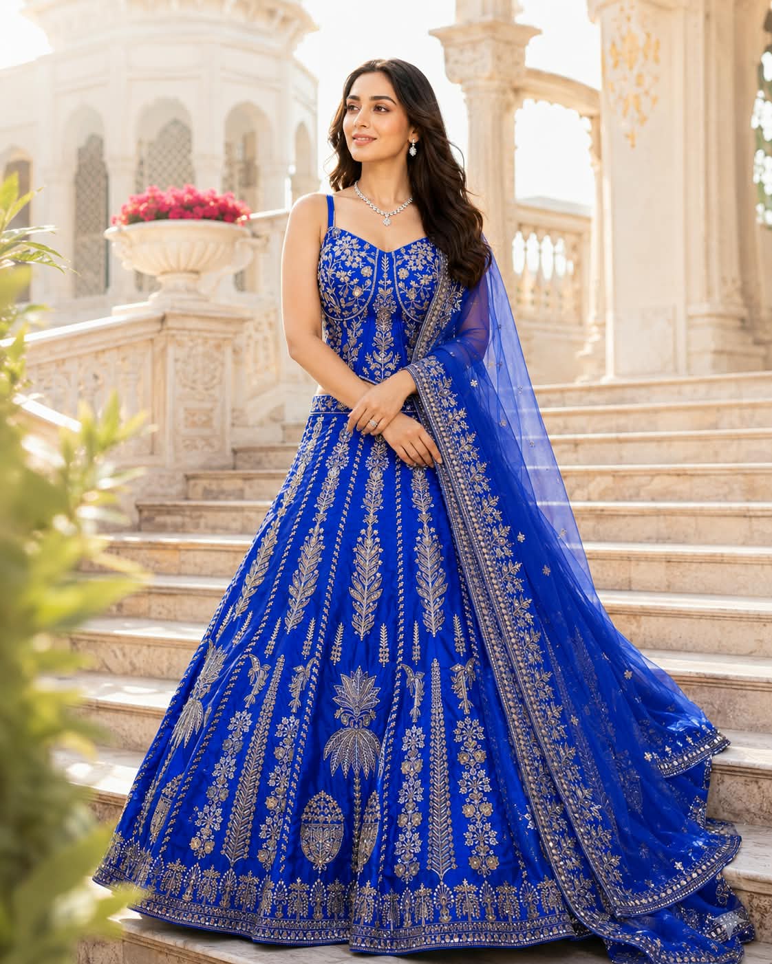 MyFashion -REET Zareen Sequin Zari Cut Dana Work Lehnga Choli