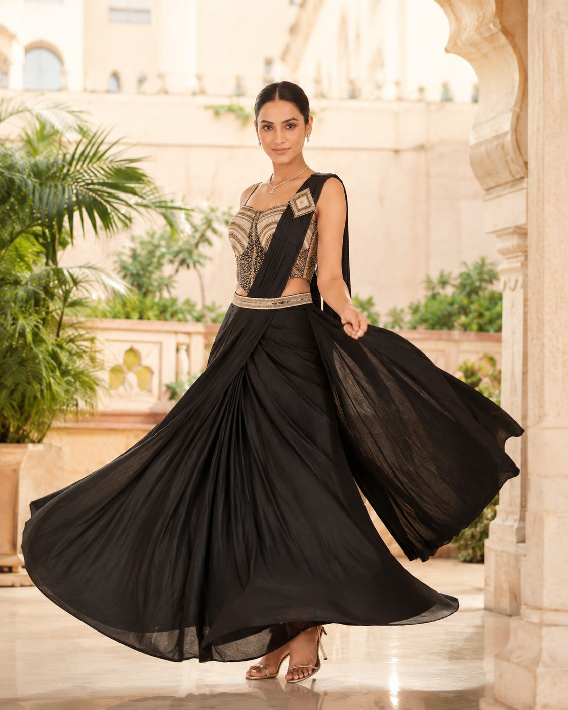 MyFashion -REET Zehra 01 Sequin Beads Work Silk Sarees