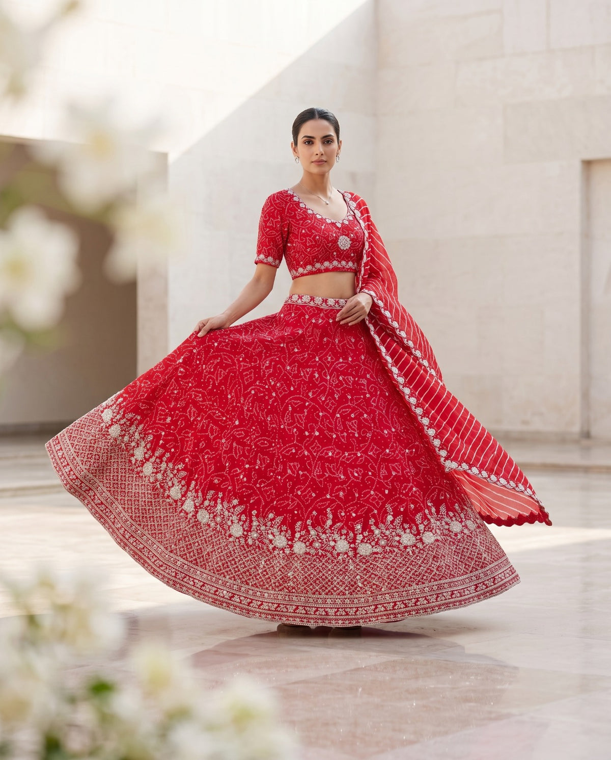 MyFashion -REET Rangrez 01 Georgette Sequence Zardozi Work Lehenga Choli