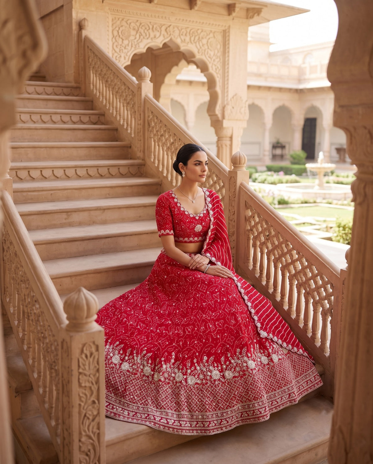 MyFashion -REET Rangrez 01 Georgette Sequence Zardozi Work Lehenga Choli