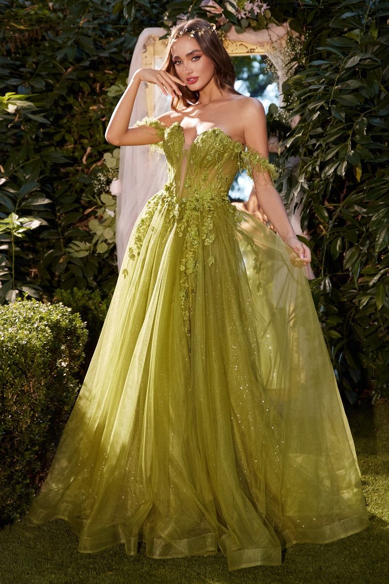 Andrea and Leo -A1237 Off Shoulder A-Line Dress