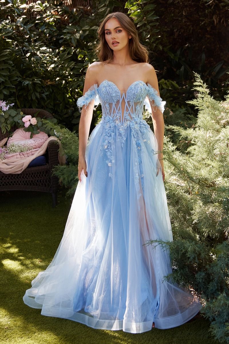 Andrea and Leo -A1237 Off Shoulder A-Line Dress