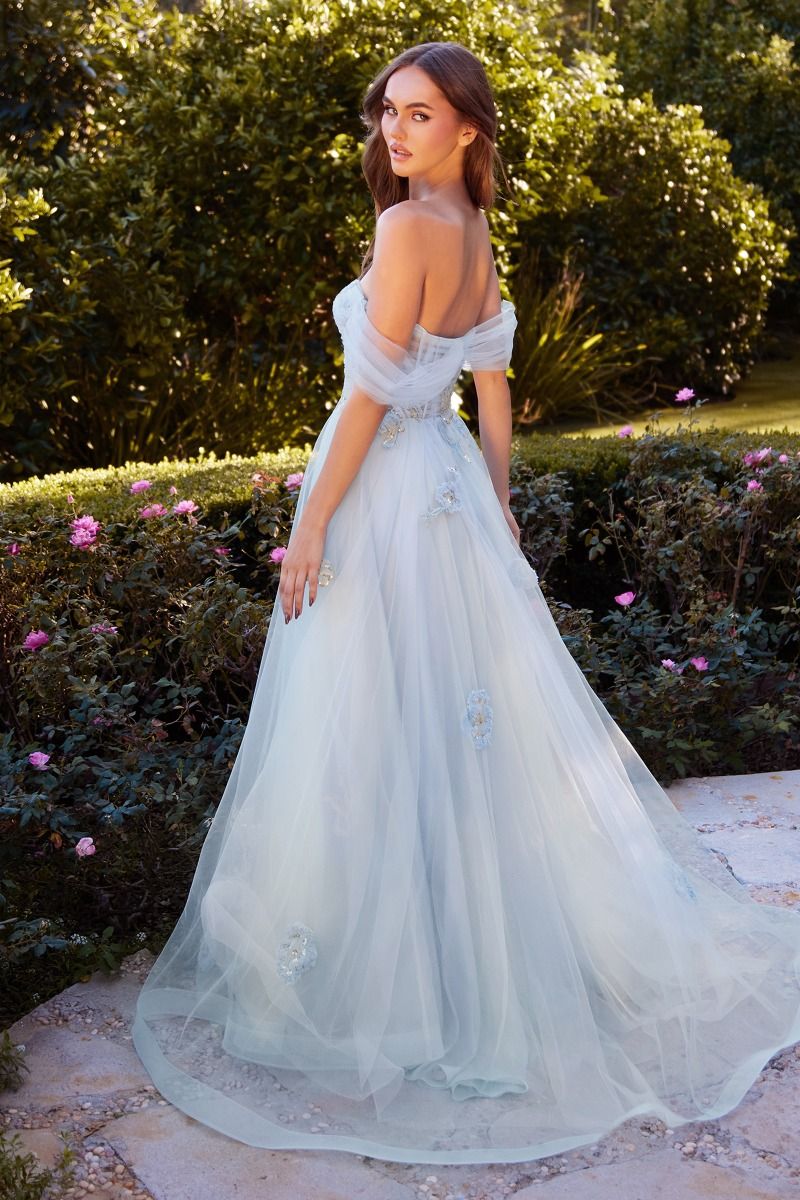 Andrea and Leo -A1246 Floral Applique Ball Gown