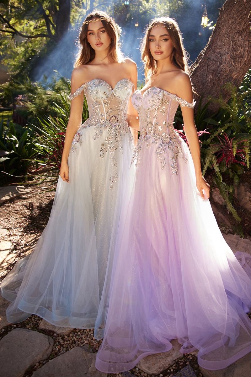 Andrea And Leo -A1258 Embellished Corset Bodice Tulle Ball Gown