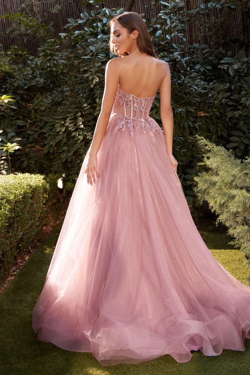 Andrea and Leo -A1267 Strapless A-Line Dress