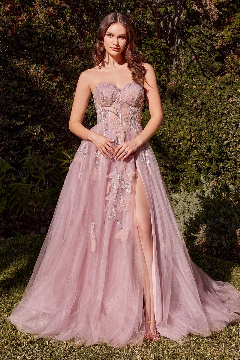 Andrea and Leo -A1294 Embroidered Corset Ball Gown