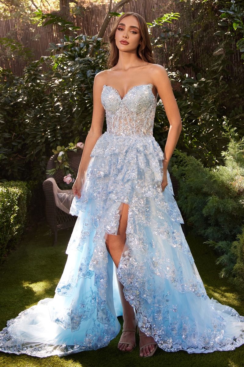 Andrea and Leo -A1305 Strapless Ruffle A-Line Dress