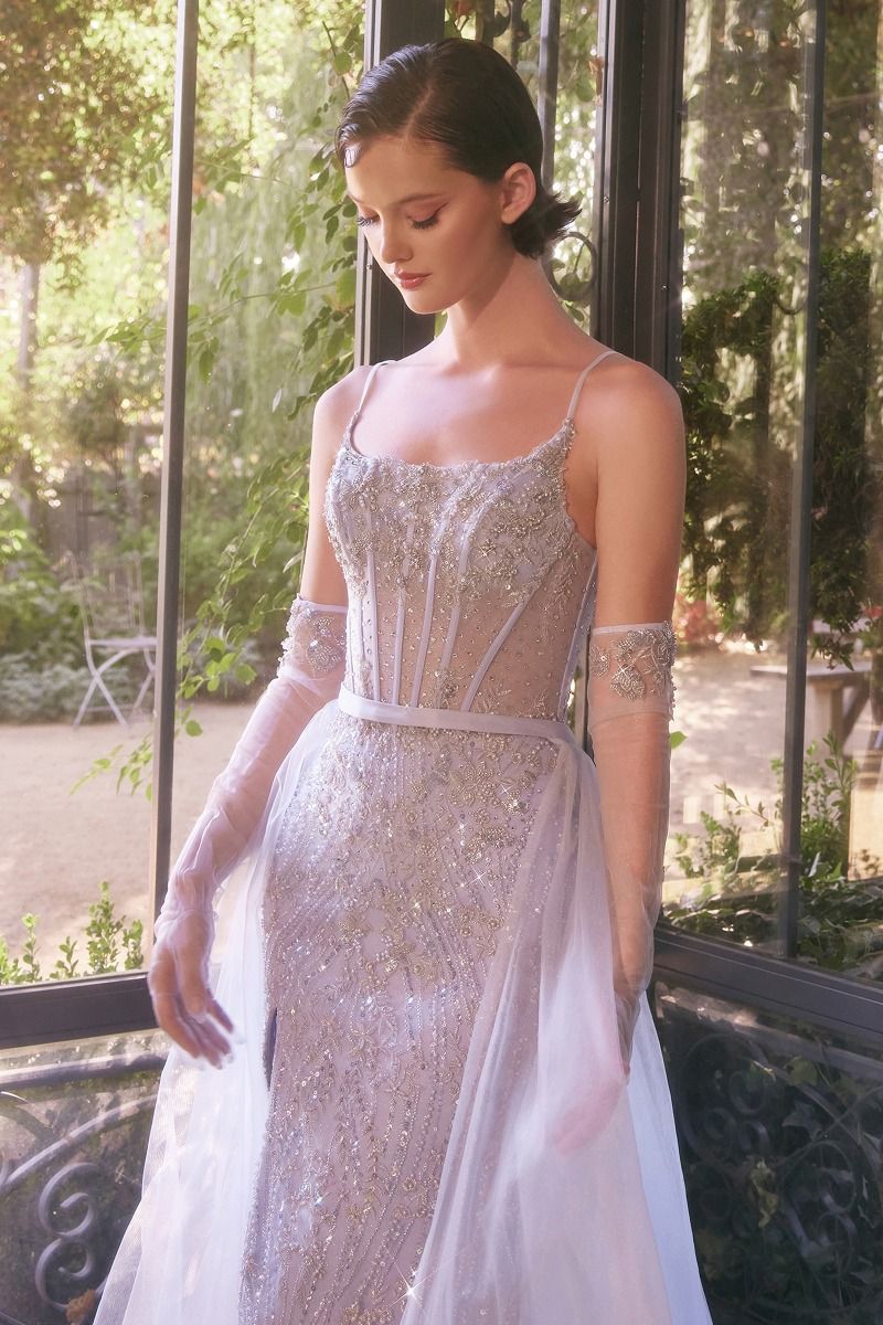Andrea and Leo -A1361 Beaded Embellished Fitted Gown