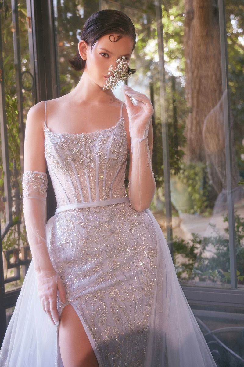 Andrea and Leo -A1361 Beaded Embellished Fitted Gown