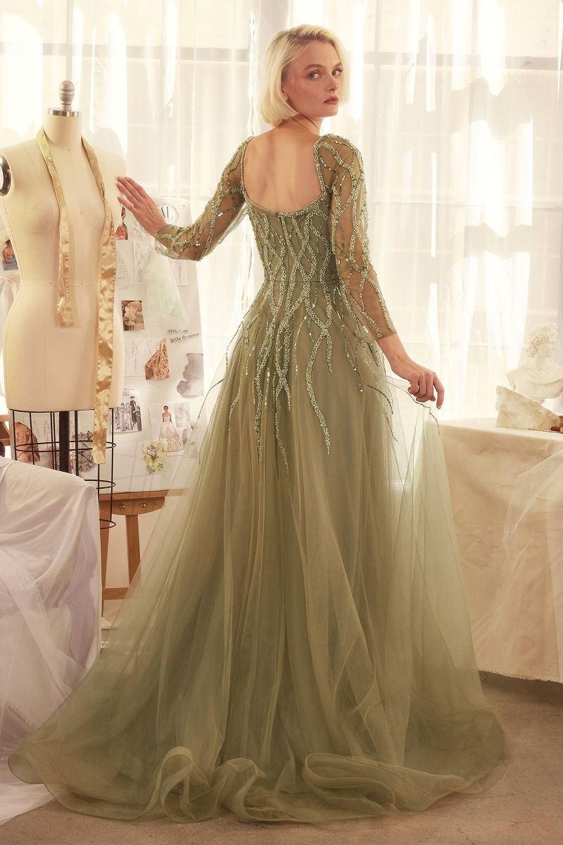 Andrea and Leo -A1367 Sweetheart Sequin Embellished A-Line Dress