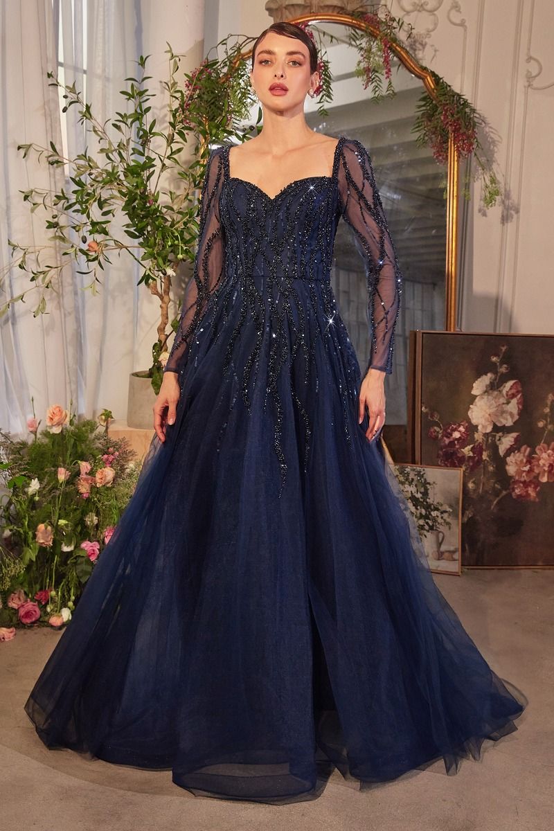 Andrea and Leo -A1367 Sweetheart Sequin Embellished A-Line Dress
