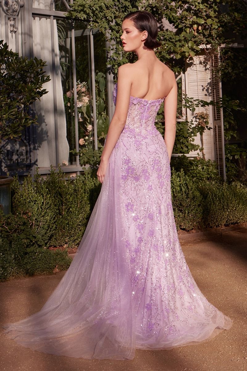 Andrea and Leo -A1379 Sweetheart Neck With Floral Prom Gown