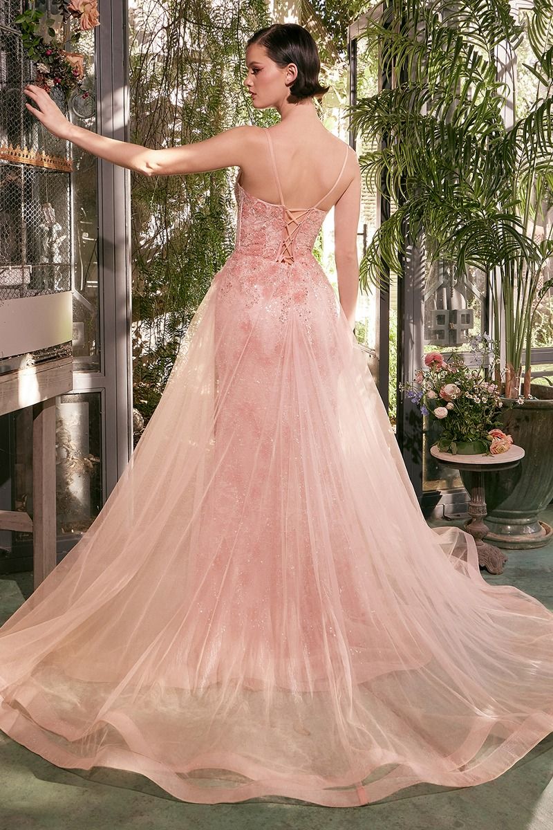 Andrea and Leo -A1382 Glitter embellished & layered tulle gown