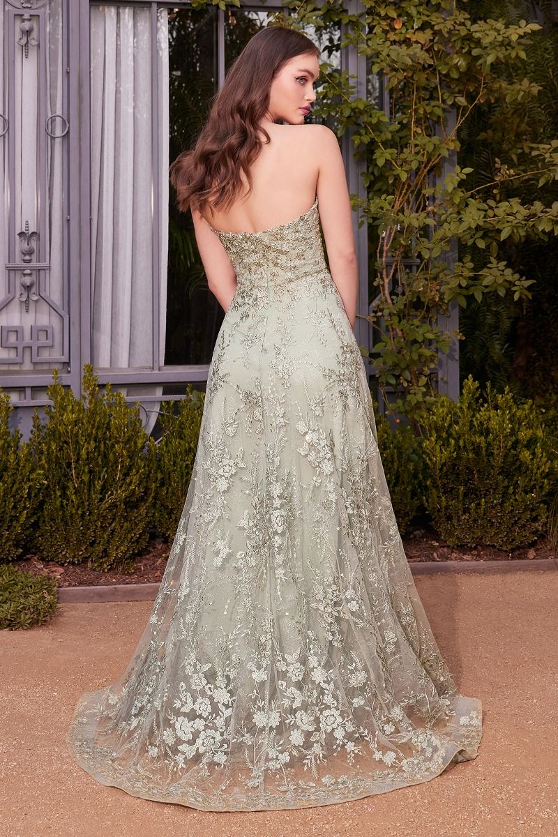 Andrea and Leo -A1446 Strapless Sweetheart Neckline & Lace Embroidery Ball Gown