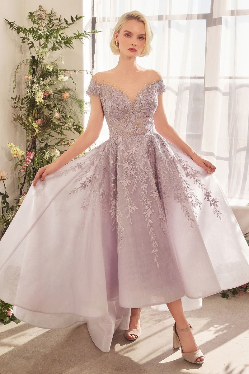 Andrea and Leo -A1454 Tea length A-line Gown