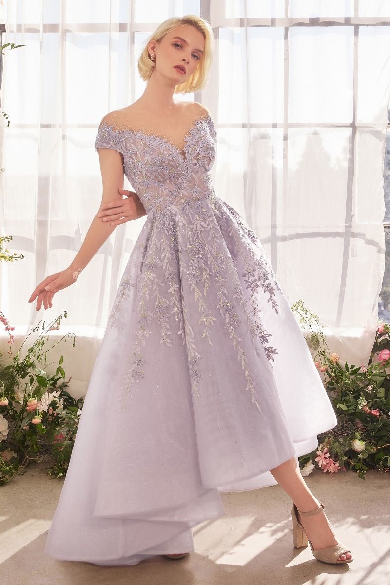 Andrea and Leo -A1454 Tea length A-line Gown